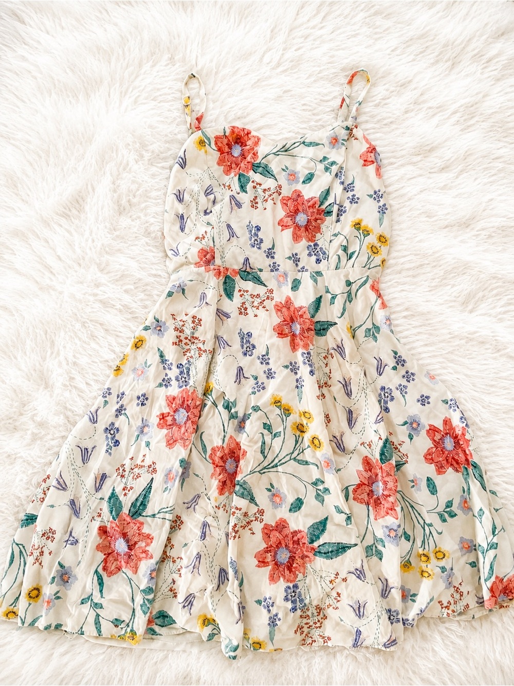 Old Navy Cream Floral Dress